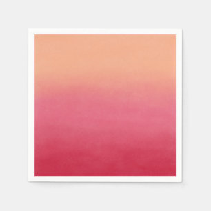 Peach Pink Ombre Abstracte kunstschilderkunst Servet