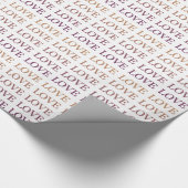 Peach Pink Ombre Liefde Cadeaupapier (Hoek)