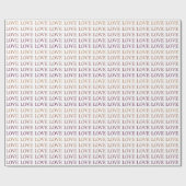 Peach Pink Ombre Liefde Cadeaupapier (Vlak)