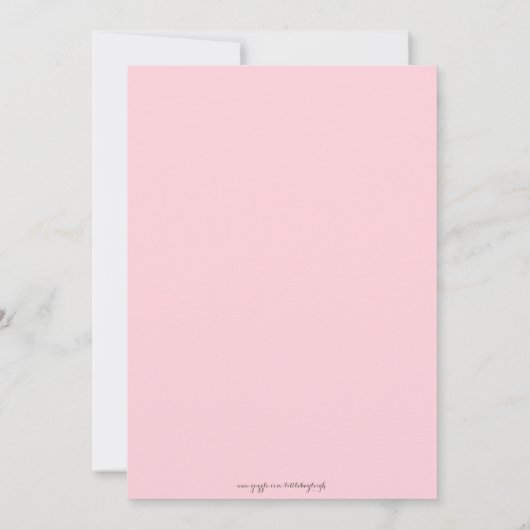 Peach Pink Spring Roos Bridal Shower Invitation Kaart (Achterkant)