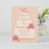 Peach & Pink Trouwtaart Vrijgezellenfeest Kaart (Staand voorkant)