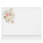 Peach Pink White Floral Lijst bruiloft dank u (Binnen Horizontaal (Boven))