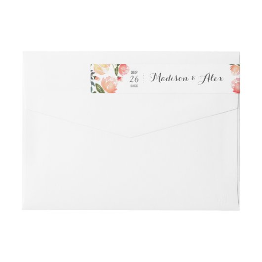 Peach Pioenenbruiloft (Achterkant)