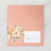 Peach Place Card Guest Table No. Response Kaart Plaatskaartje (Buitenkant ongevouwen)
