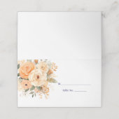 Peach Place Card Guest Table No. Response Kaart Plaatskaartje (Buitenkant ongevouwen)