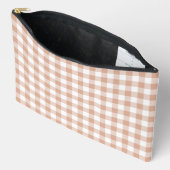 Peach Plaid Gingham Retro Color Etui (Open)