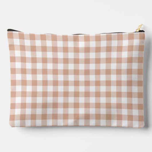 Peach Plaid Gingham Retro Color Etui (Achterkant)