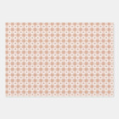 Peach Plaid Shamrock Clover Retro Color Inpakpapier Vel (Voorkant 3)