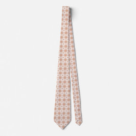 Peach Plaid Shamrock Clover Retro Neck Tie Stropdas