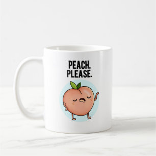 Peach Please Funny Fruit Pun Koffiemok