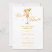 Peach Please | Peach Bellini vrijgezellenfeest Kaart (Voorkant)