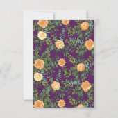 Peach & Plum Paars Peony Roos Weddenschap Save Dat Kaart (Achterkant)