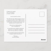 Peach Polka Dot Custom Photo Couple Weddenschap Briefkaart (Achterkant)