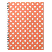 Peach Polka Dots Pattern Pattern Pattern Illustrat Notitieboek (Voorkant)