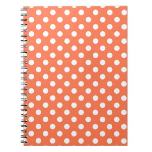 Peach Polka Dots Pattern Pattern Pattern Illustrat Notitieboek