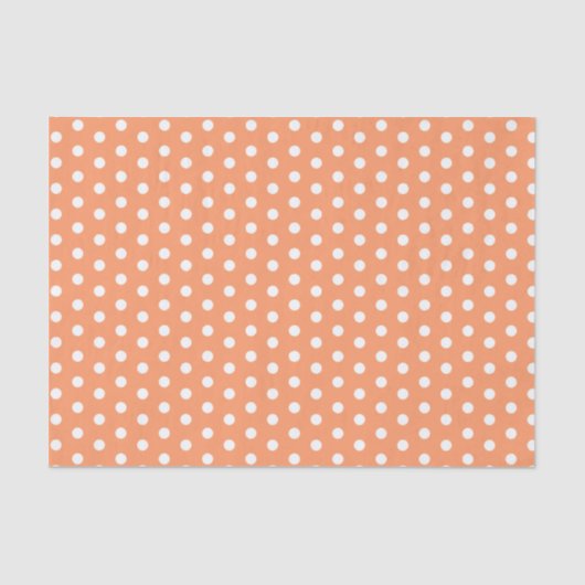 Peach Polka Dots Tissuepapier (Voorkant)