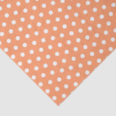 Peach Polka Dots Tissuepapier (Detail)