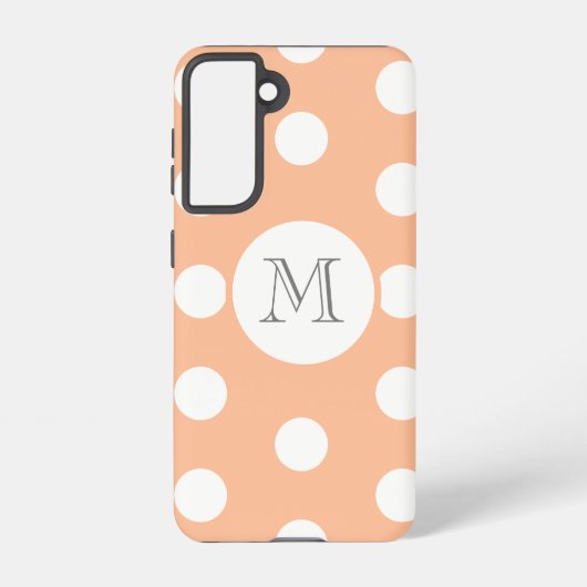 Peach Polkadot Samsung Galaxy Hoesje (Achterkant)