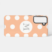 Peach Polkadot Samsung Galaxy Hoesje (Achterkant horizontaal)