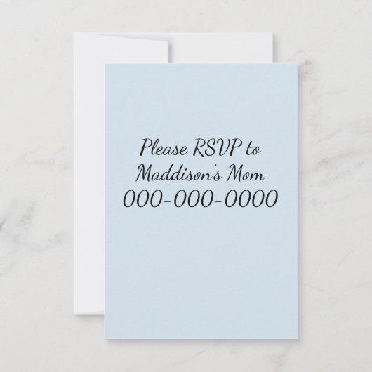 Peach Pony Uitnodigingen (Achterkant)