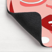 Peach Pop Art  dameszonnebrillen Rode glazen Muismat (Hoek)