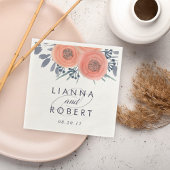 Peach Poppies Wedding Servetten