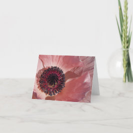 Peach Poppy Blank Notecard Kaart