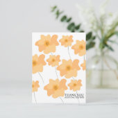 Peach Poppy Floral Hand getekend Briefkaart (Staand voorkant)