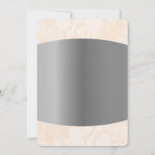 Peach Powder Lace Silver Wedding Royal Uitnodiging (Achterkant)