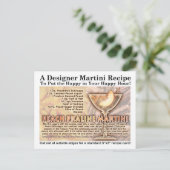 Peach Praline Martini Recept Briefkaart (Staand voorkant)