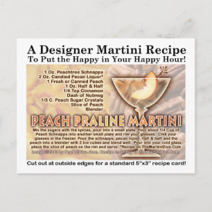 Peach Praline Martini Recept Briefkaart