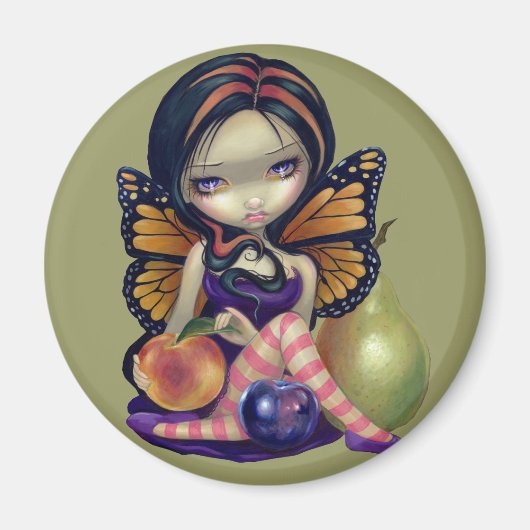 "Peach, pruim, peer" magneet (Voorkant)