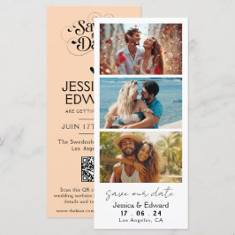 Peach Puff Save the Date Photo Booth QR-code