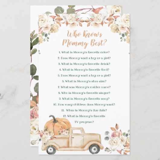 Peach Pumpkin Rustic Truck die mama het beste kent (Voorkant / Achterkant)