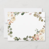 Peach Pumpkin Rustic Truck Greenery Baby shower Bedankkaart (Achterkant)