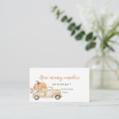 Peach pumpkin Rustic Truck Hoeveel Snoepjes Informatiekaartje (Staand voorkant)
