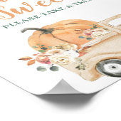 Peach Pumpkin Rustic Truck Love is Sweet Sign Poster (Hoek)