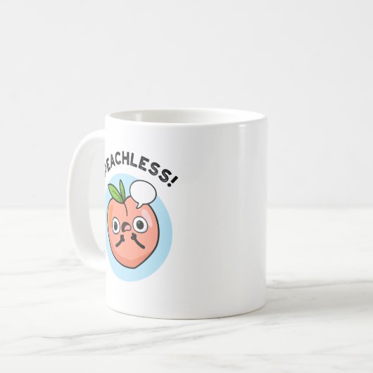 Peach pun koffiemok (Voorkant links)