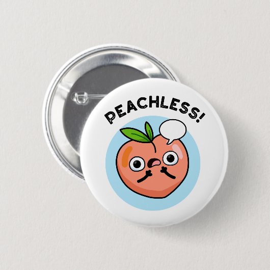 Peach pun ronde button 5,7 cm (Voorkant /achterkant)