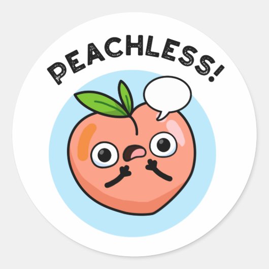 Peach pun ronde sticker (Voorkant)