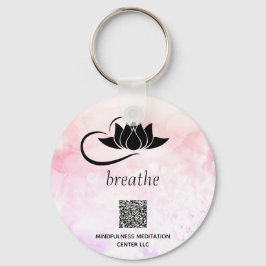 *~* Peach QR - BREATHE Lotus Branding SWAG Sleutelhanger