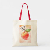 Peach Quote Canvas tas – Vers en Inspirerend (Achterkant)