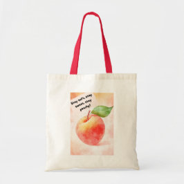 Peach Quote Canvas tas – Vers en Inspirerend