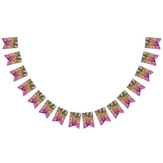 Peach Rainbow Mod Party Bunting Banner (Alle)
