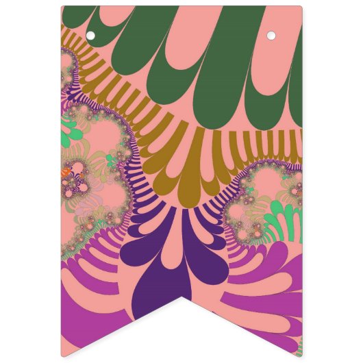 Peach Rainbow Mod Party Bunting Banner (Tweede vlag)