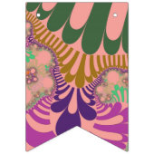 Peach Rainbow Mod Party Bunting Banner (Eerste vlag)