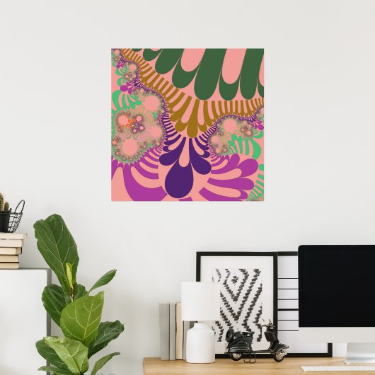Peach Rainbow Mod Poster (Thuiskantoor)