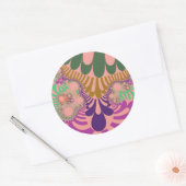 Peach Rainbow Mod Ronde Sticker (Envelop)