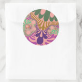 Peach Rainbow Mod Ronde Sticker (Tas)