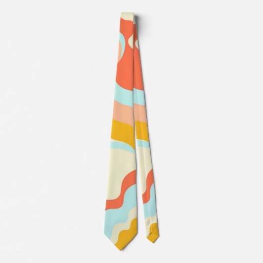 Peach Rainbows Fly Bye Stropdas (Voorkant)